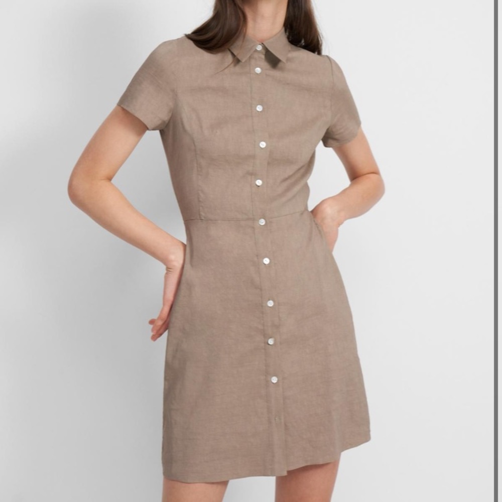 Theory shirt dress in linen